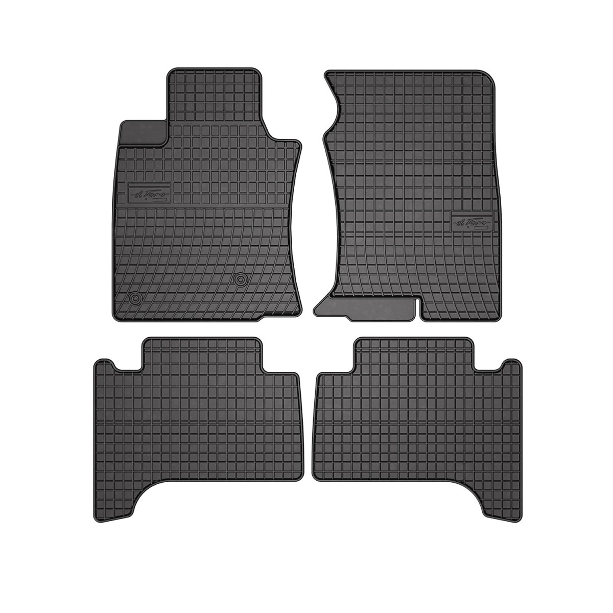 Toyota Land Cruiser Prado J150 Floor Mats - Omac - El Toro Rubber 4 Pcs - Black - '09-'16